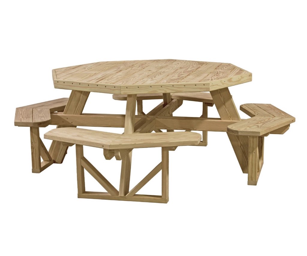 Luxcraft Wooden Octagon Picnic Table
